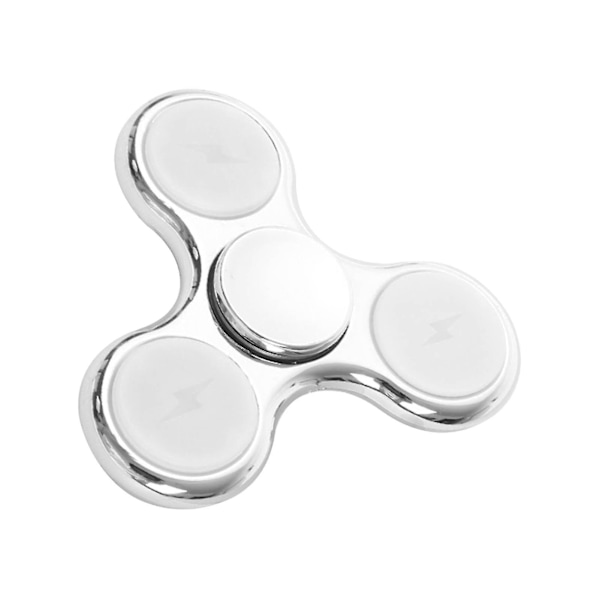 3-bladig LED-ljusfingerrotation leksak - Vit barn fingertopp gyroskop