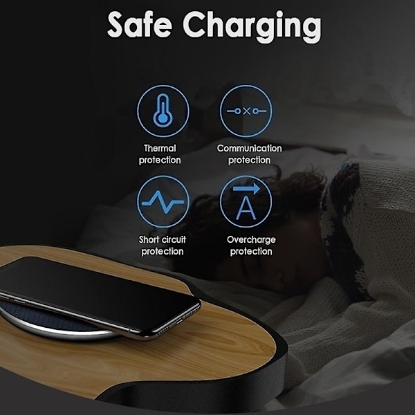 Trådløs oplader 10w Qi trådløs oplader Hurtig trådløs oplader Trådløs opladningsplade Til Samsung telefonoplader Til Iphone 11 Induktionsoplader Hurtig