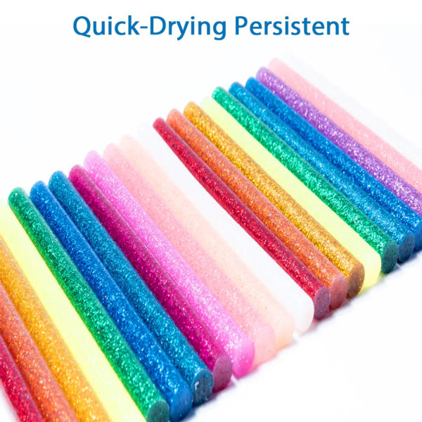 Hot Glue Sticks 10st 11mm DIY Manuell Transparent Färg Glitter Glitter Symphony Glow Smältlimstift för att klistra fyllningar