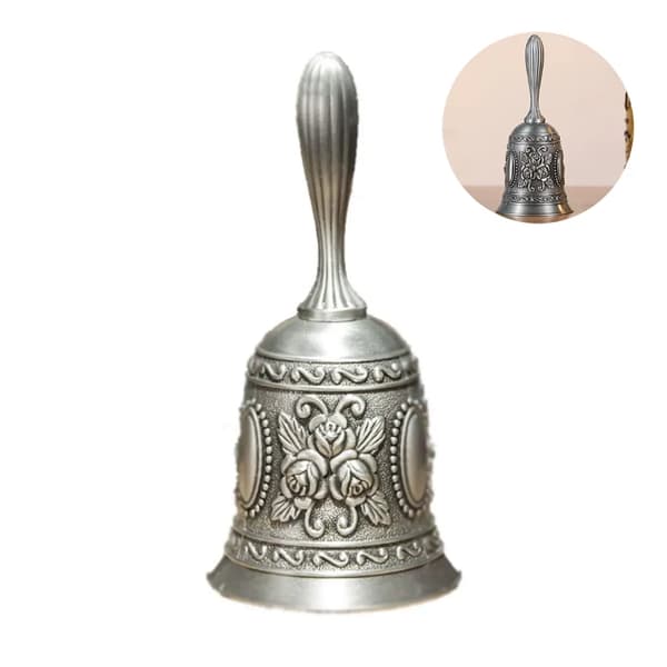 Handklocka klocka handbordsklocka receptionsklocka bordsklocka ringklocka (silver)