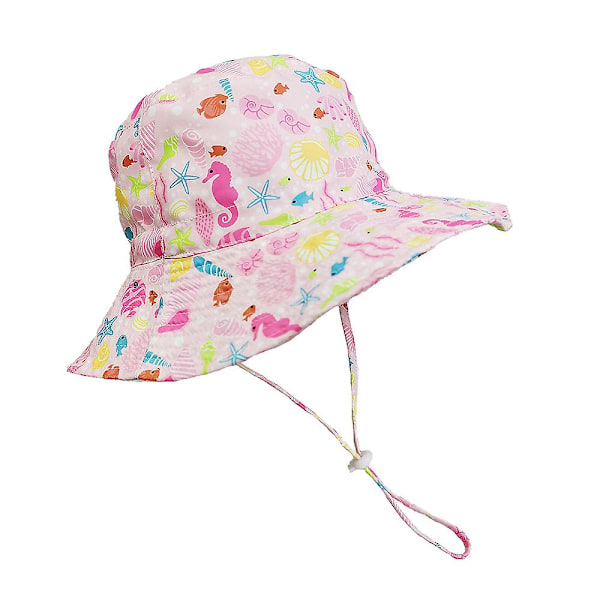 Dww-M-Monde Sailor Pink Solhatt Justerbar Bred Brätte Solskydd UPF 50 för Baby Flickor Pojkar Spädbarn Barn Småbarn Unisex