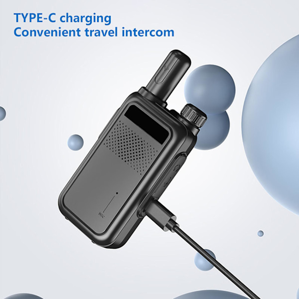 Mini trådløs walkie-talkie for barn, håndfri walki-talki, lang rekkevidde utendørs håndholdt walkie-talkie, barns foreldre-barn interaksjonsgave