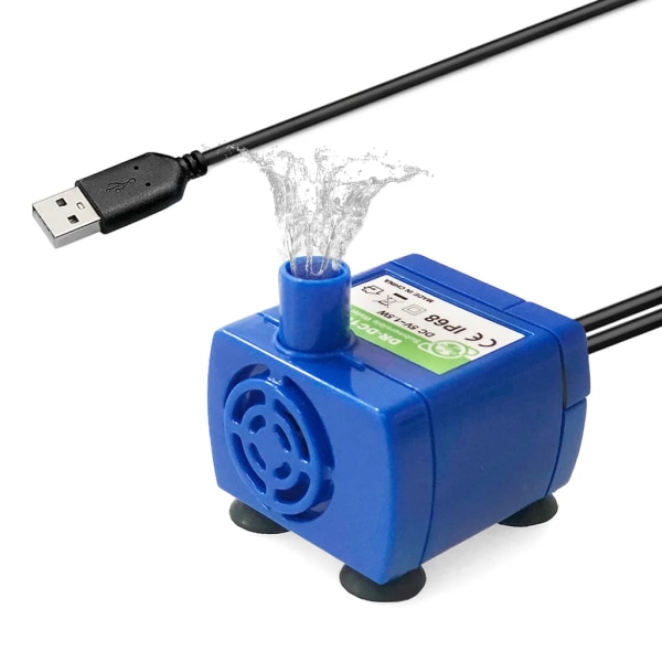 USB byte av fontänpump för husdjur Tyst pumpmotor med automatisk avstängning