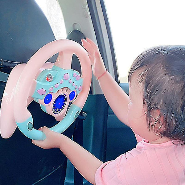 Børns Legetøj Simulering Rat Bil Legetøj Rat Børns Baby Interaktive Legetøj（Pink Blå）