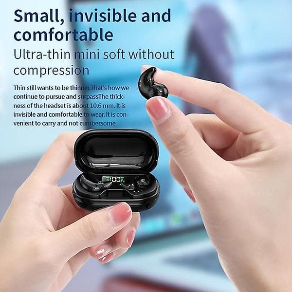M16 Trådløse Bluetooth-hovedtelefoner Ergonomi Usynlige Ørepropper Led-display Øretelefoner Støjreducerende Søvnøretelefoner