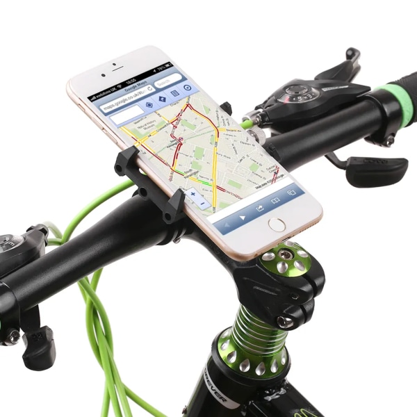 GUB Anti-slip Cykel Justerbar Telefonhållare Monteringsfäste Styrehållare för 3,5-6,2 tums smartphone för Android för iPhone