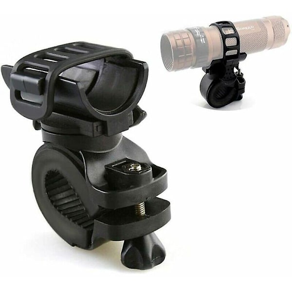 Multifunctional Bicycle Flashlight Clip Holder (Black)