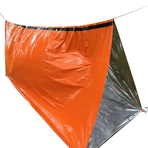 Termisk nödsömnpose för camping och vandring (en storlek, orange)