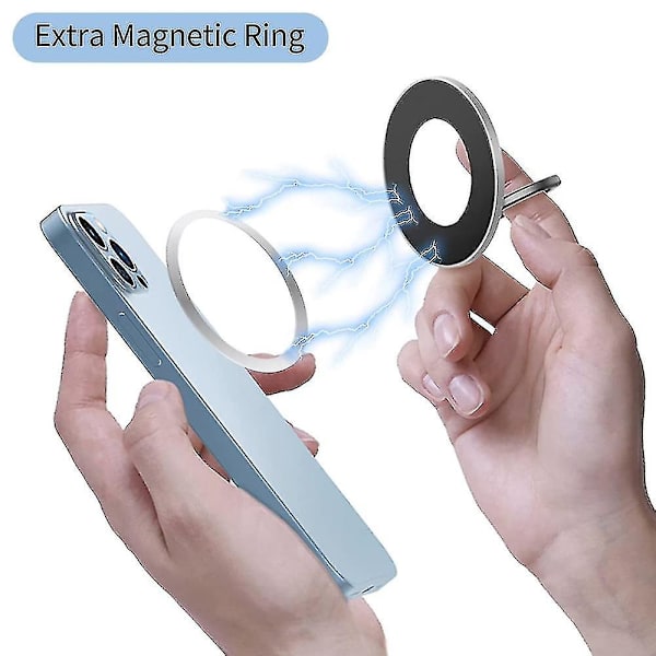 Magneettinen matkapuhelimen rengaskiinnike - Magneettinen rengaskiinnike, magneettirengaspidike（hopea）