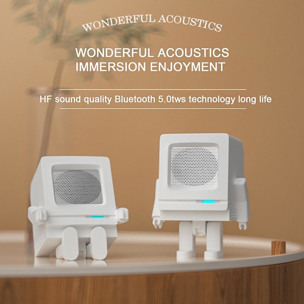 Pieni Bluetooth-kaiutin Uutuus Ja Söpö Bluetooth Pieni Kaiutin Robotti Usb-lataus Ääni Langaton Subwoofer