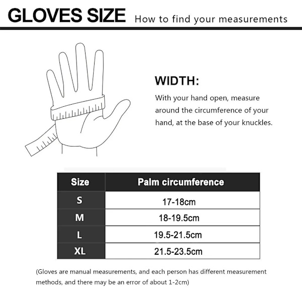 Träningshandskar för män och kvinnor, fullfingerhandskar för tyngdlyftning med handledsstöd för gymträning, fitness, träningslyft (svart, M)