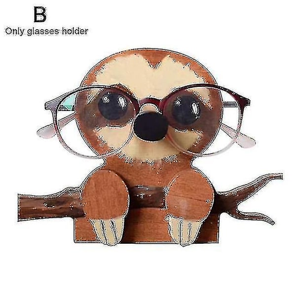 Corgi Hunde Brilleholder Stativ Hvalp Hunde Brille Ramme Julegave Sød Kæledyr Træ Ornament Solbriller Briller Display Stativ (Ræv)（Dovdyr）