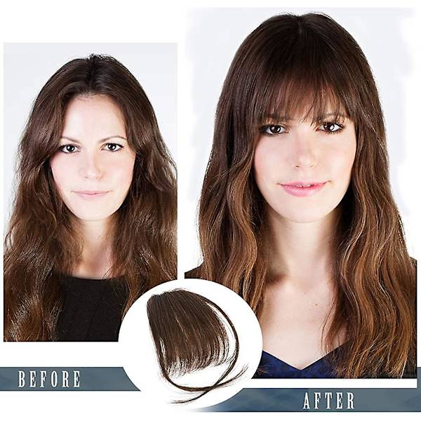 Clip In Fringe Människohår 100% Äkta Hår Fringe Extensions Clip In Fransk Lugg