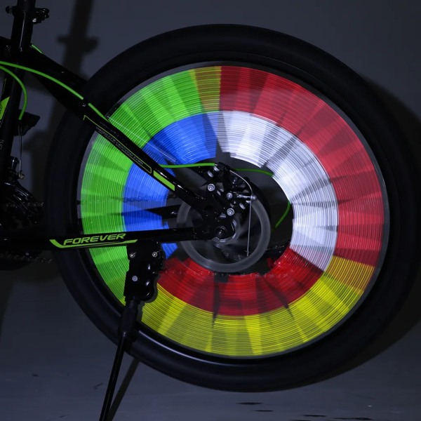 24st Cykelhjul ekerreflektorrör Säker åkande ekerreflektor säkerhetsklämma Hjulreflektorrör Cykeldekorationsljus 75mm