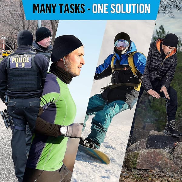 Hette for menn, vinter, militær, taktisk, hodeskallelue