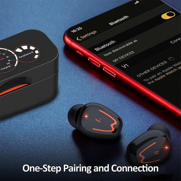 Lett Mini Trådløs Bluetooth Øretelefon Med Lader Oppbevaringsboks