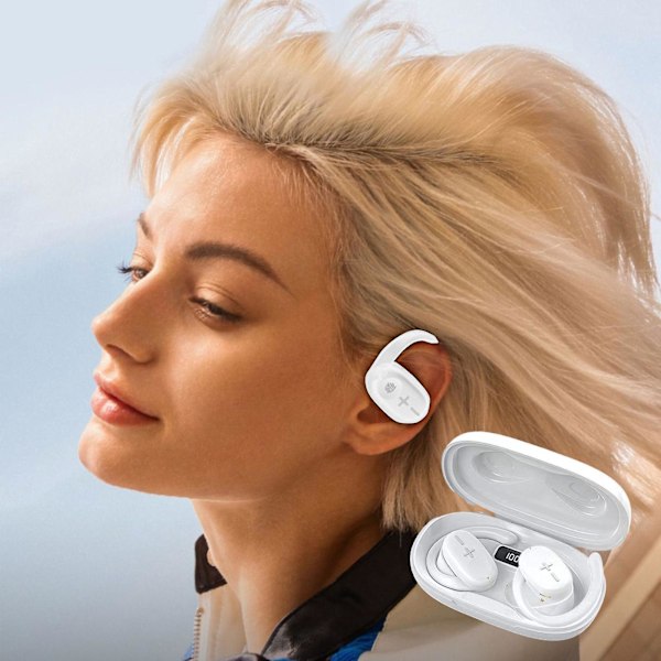 Bluetooth-hörlurar med LED-pekskärm och digital display, 5.3 Bluetooth-chip, HIFI-stereoljud, intelligent brusreducering och låg latens