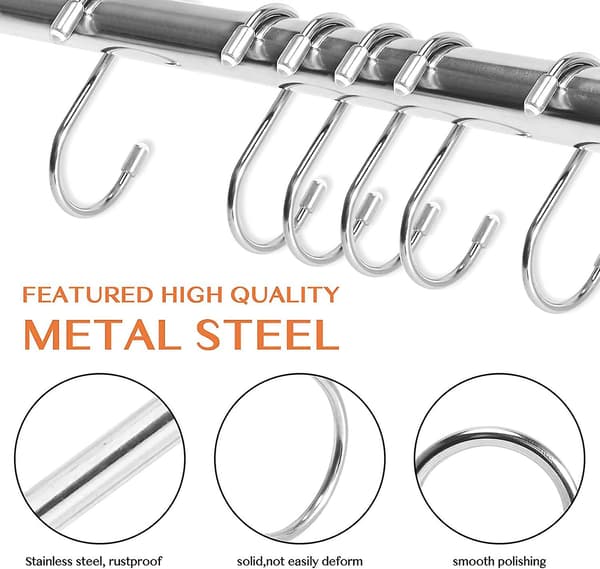 Rostfria 6,5 cm S-formade krokar, 30-pack metallkrokar hängande krokar set present