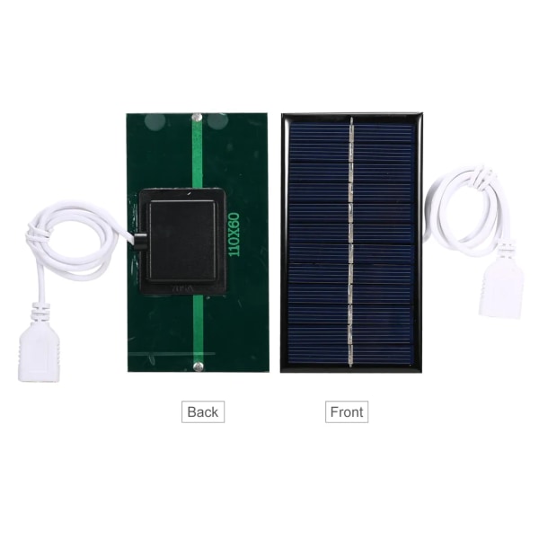 1W 6V liten solpanel med USB gör-det-själv-polysilikon-solbatteri Vattentätt Camping Bärbar Power -solpanel för Power Bank-mobiltelefon
