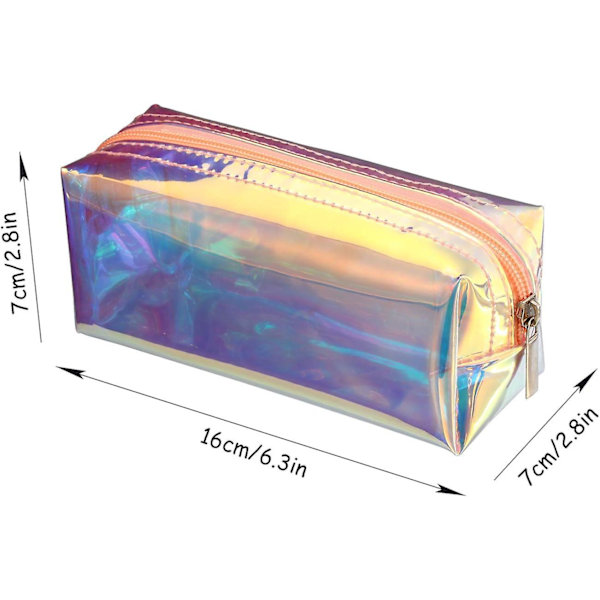 4 st Holografisk Makeup Väska Iridescent Kosmetisk Väska Kosmetisk Väska Bärbar Vattentät Toalettartiklar Väska för Kvinnor Flickor