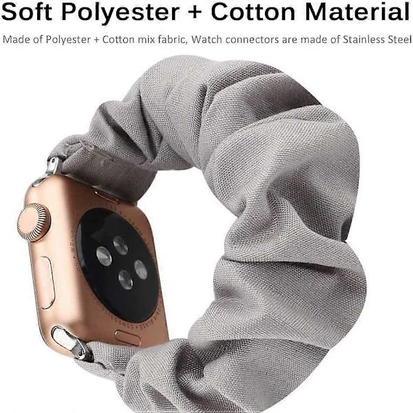 Kompatibel Apple Watch Series 7 41mm Scrunchie-band, Mjukt Tryckt Elastiskt Scrunchie-band för Apple Watch Series 7/SE/6/5/4/3/2/1 38mm 40mm 41mm