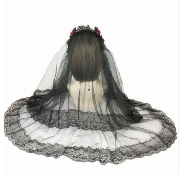 Halloween-kukkapanta helmillä koristeltu pitsi cosplay-asujuhlat hiuslisävarusteet