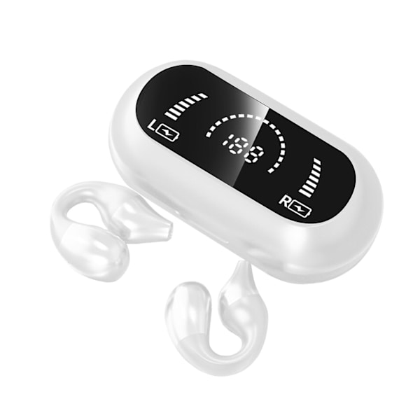 Komfortabel klipsdesign grafenmembran smart-touch trådløs Bluetooth-headset 5.2 binauralt in-ear sportsanrop høy lydkvalitet hvit