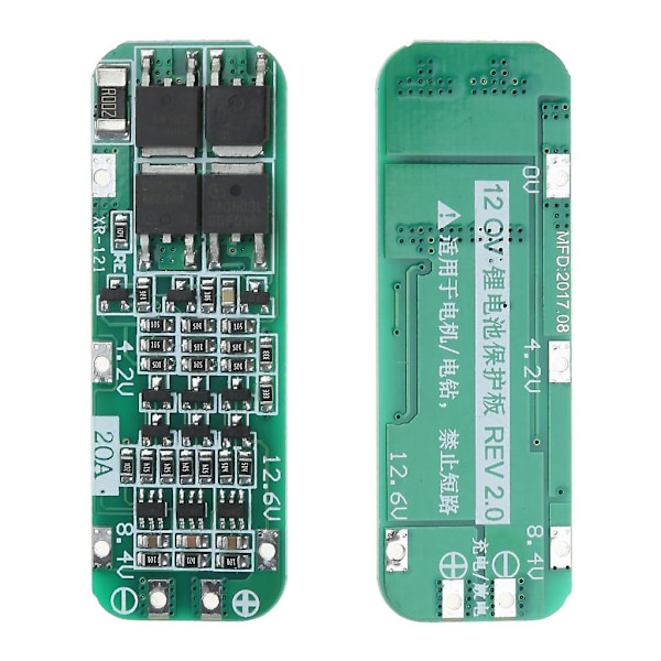 3s 20a Pwb-paketit suojalevylle 12,6v Li-ion-litium 18650 -laturille