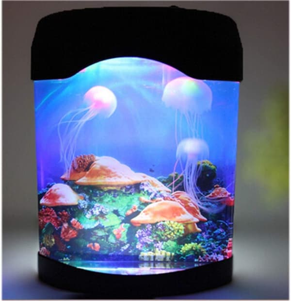 Maneter Kunstig LED Akvarielys Maneter Akvarium Nattlampe Dekorasjon