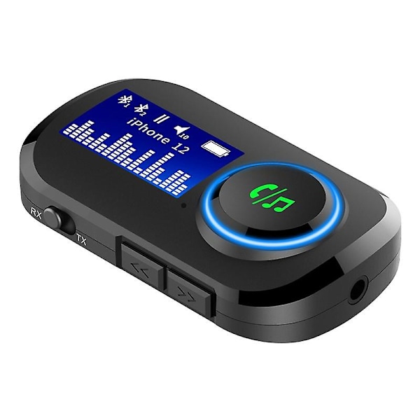 Aux Bil Bluetooth-mottaker 3,5 mm Jack Audio Musikk Bluetooth 5.0 Bilsett Trådløs Handsfree-høyttaler Bluetooth Bilstereo