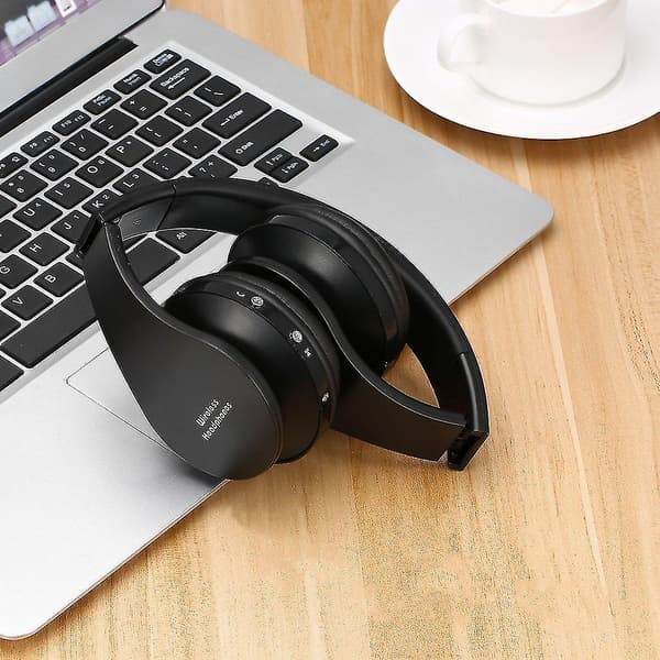 Foldbar trådløs stereo Bluetooth-headset med mikrofon for iPhone, mobiltelefon, PC og bærbar PC