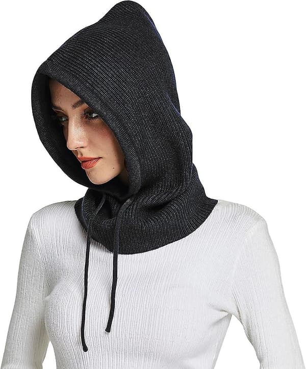 Vinterhatte til kvinder, varm hættehue til kvinder, pullover strikket hue