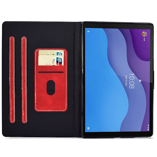 Fodral med stativ för Lenovo Tab M10 (Gen 3) TB-328F, automatisk viloläge/väckningsfunktion, smart surfplattafodral med (stil E Lenovo Tab M10 (Gen 3), röd)