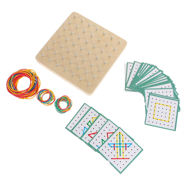 1 set träleksak för grafisk inlärning, pedagogisk leksak för barn, matematiskt undervisningsverktyg (14,5 x 14,5 cm)