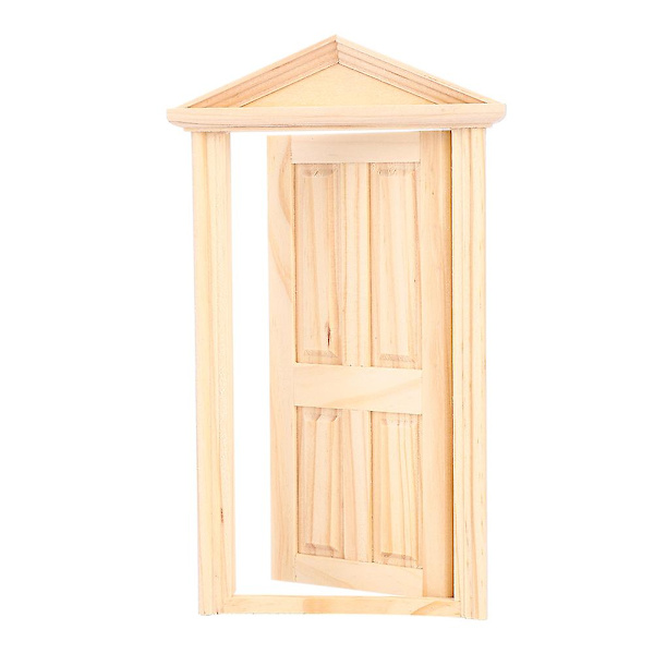 1:12 Dukke Simulering Hus Miniature DIY Træ Spir Dør Møbler Tilbehør