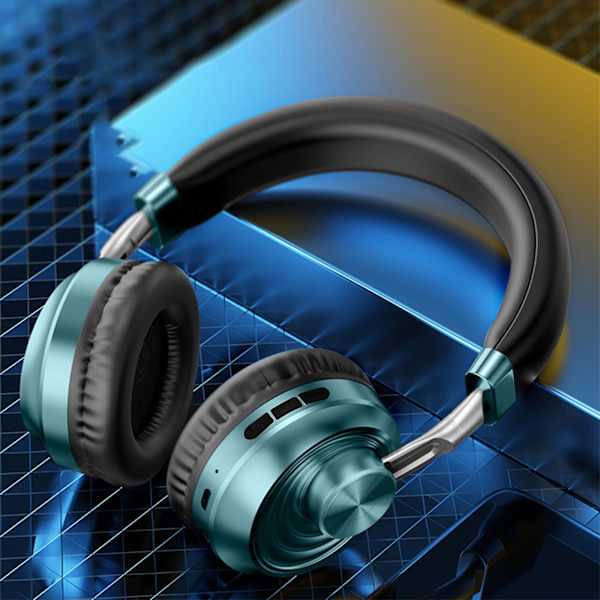 Metallisk headset intelligent trådløs støyreduserende sammenleggbar Bluetooth-hodetelefoner musikk sport ultra-lang standby-rekkevidde trådløse hodetelefoner