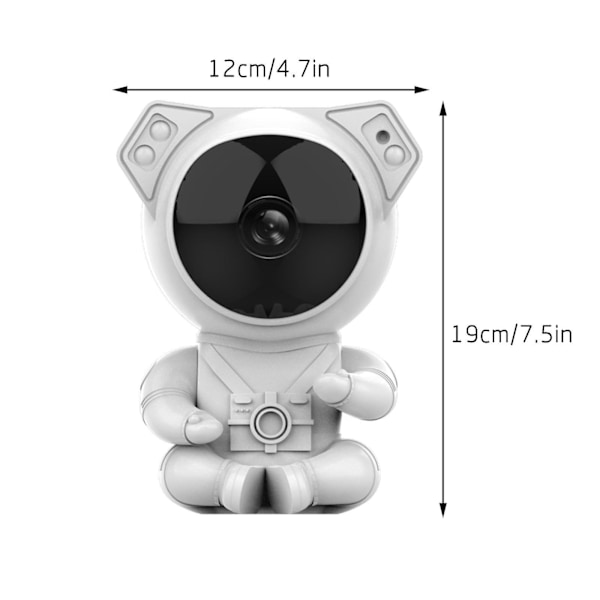Astronautti tähtiprojektorilamppu
