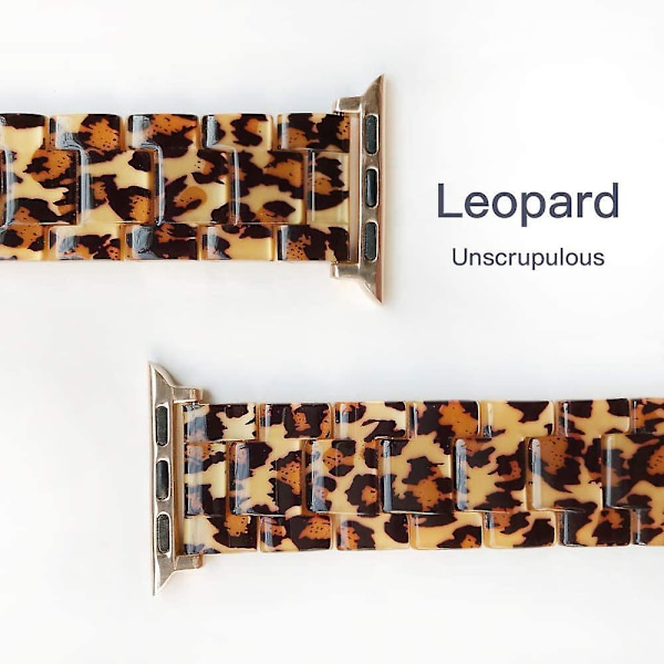 Lätt Apple Watch-armband - Fashion Resin Iwatch-armband Kompatibelt med Koppar Rostfritt Stål Spänne för Apple Watch Series 7 Series 6 Series Se
