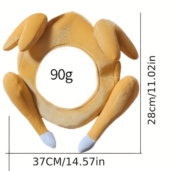 Dekorasjon Fest Kylling Ben Hode Kalkun Hode Fløyel Tegneserie Hode Morsomt