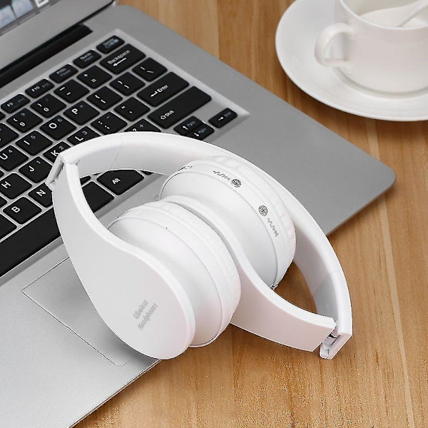 Foldbar trådløs stereo Bluetooth-headset med mikrofon til iPhone, mobiltelefon, pc og bærbar computer