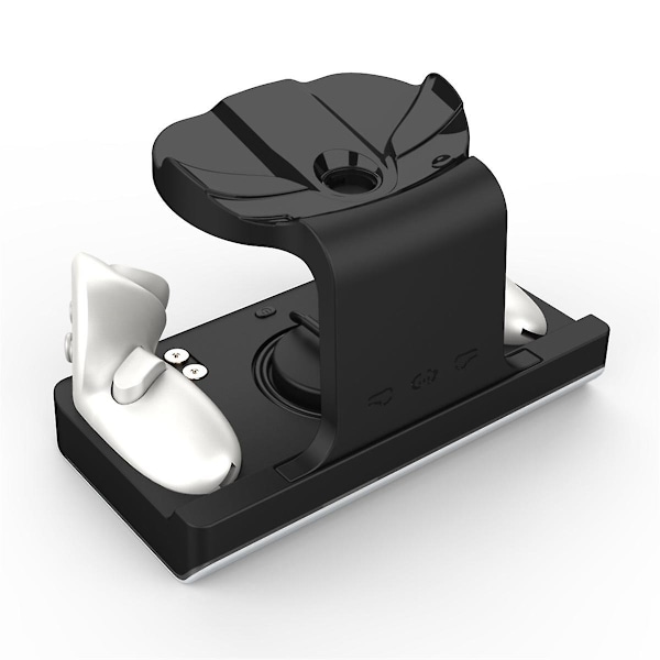 För Quest3 VR Grip Laddningsbas 3 Headset Dazzle Färg Laddningshållare Laddare, Svart（Svart）