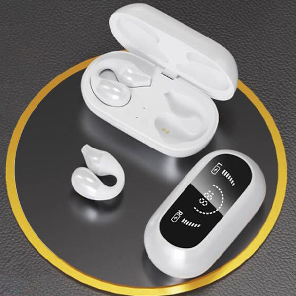 Komfortabel klipsdesign grafenmembran smart-touch trådløs Bluetooth-headset 5.2 binauralt in-ear sportsanrop høy lydkvalitet hvit