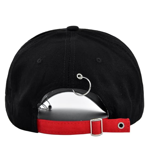 Graffiti Print Baseball Cap Koreansk Print Cap Sort Og Hvid Kamp Student Bred Skygge Cap Buet Skygge Cap