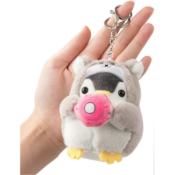 Män Kvinnor Kreativ Söta Söt Cosplay Kostym Spela Byta Kläder Donut Pingvin Hänge Nyckelring Nyckelringar Nyckelring Present Hänge Handväska Till