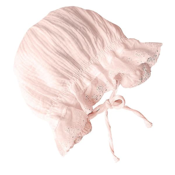 Baby Hat Liten Flicka Solhatt Klassisk Elegant Spets Vindtät Rep Baby Sommarhatt（vit）