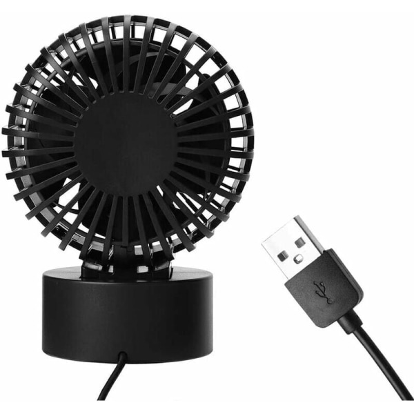 4" Pieni tuuletin USB tuuletinpöytä sängyn vieressä Hiljainen sähkötuuletin Jäähdytys PC-tietokone 2-nopeuksinen säädettävä kannettava ladattava ilmanvaihto S:lle