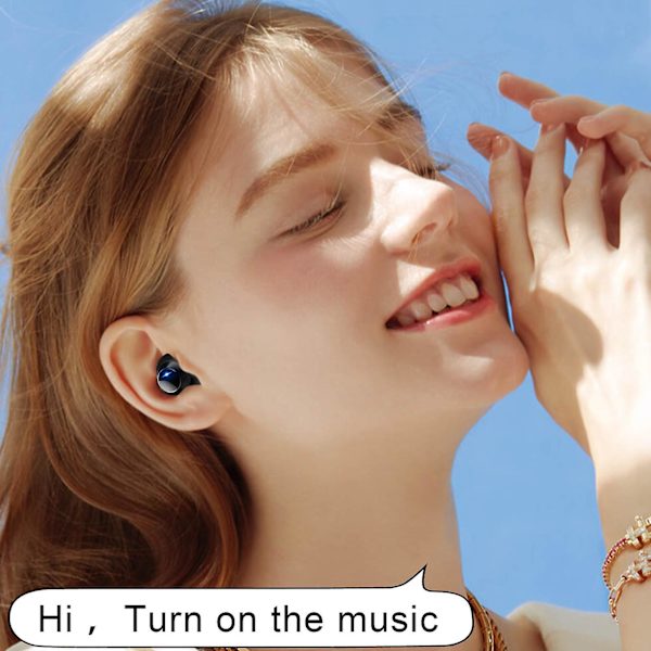 Mini Bluetooth-øretelefoner True Wireless Sports 5.2 Digital Display Hodetelefoner In-Ear Støyreduksjonshodesett