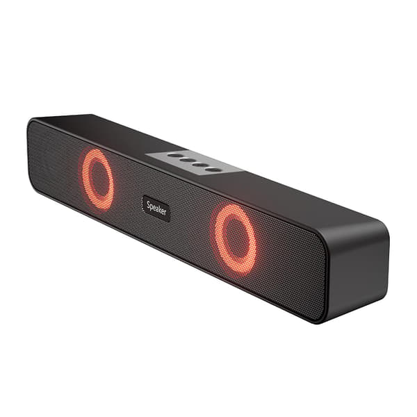 Lille Bluetooth-højttaler Farverig Bluetooth-højttaler med lys, høj volumen stereo computer, multimedie Bluetooth-lyd