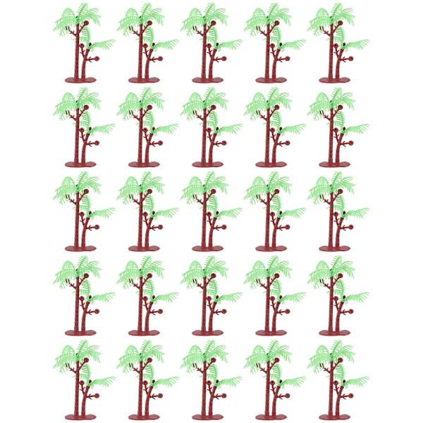 25 kpl kookospalmun malli mikro maisema koriste kakku puu koristeet 8cm（Kuten kuvassa）
