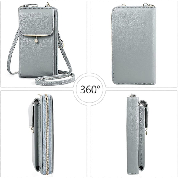 Mobilplånbok, liten crossbody-väska för kvinnor med kortfack, kompatibel med iPhone 14 Pro Max/Galaxy S22 Ultra Note 10+ S22+ S20 FE A03 A03s A12 A1